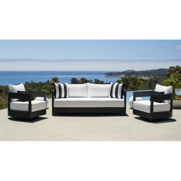 Abbyson Living Santino Outdoor Sofa And Swivel Chair (2Pk) Collection, White Wayfair Canada